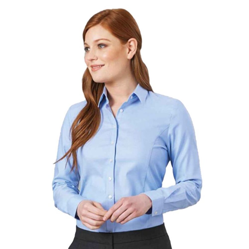 Brook Taverner Womens/Ladies Albany Oxford Formal Shirt / Sky Blue